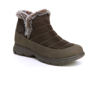 JAMBU Granite Faux Fur Lined Boot, Brown, New